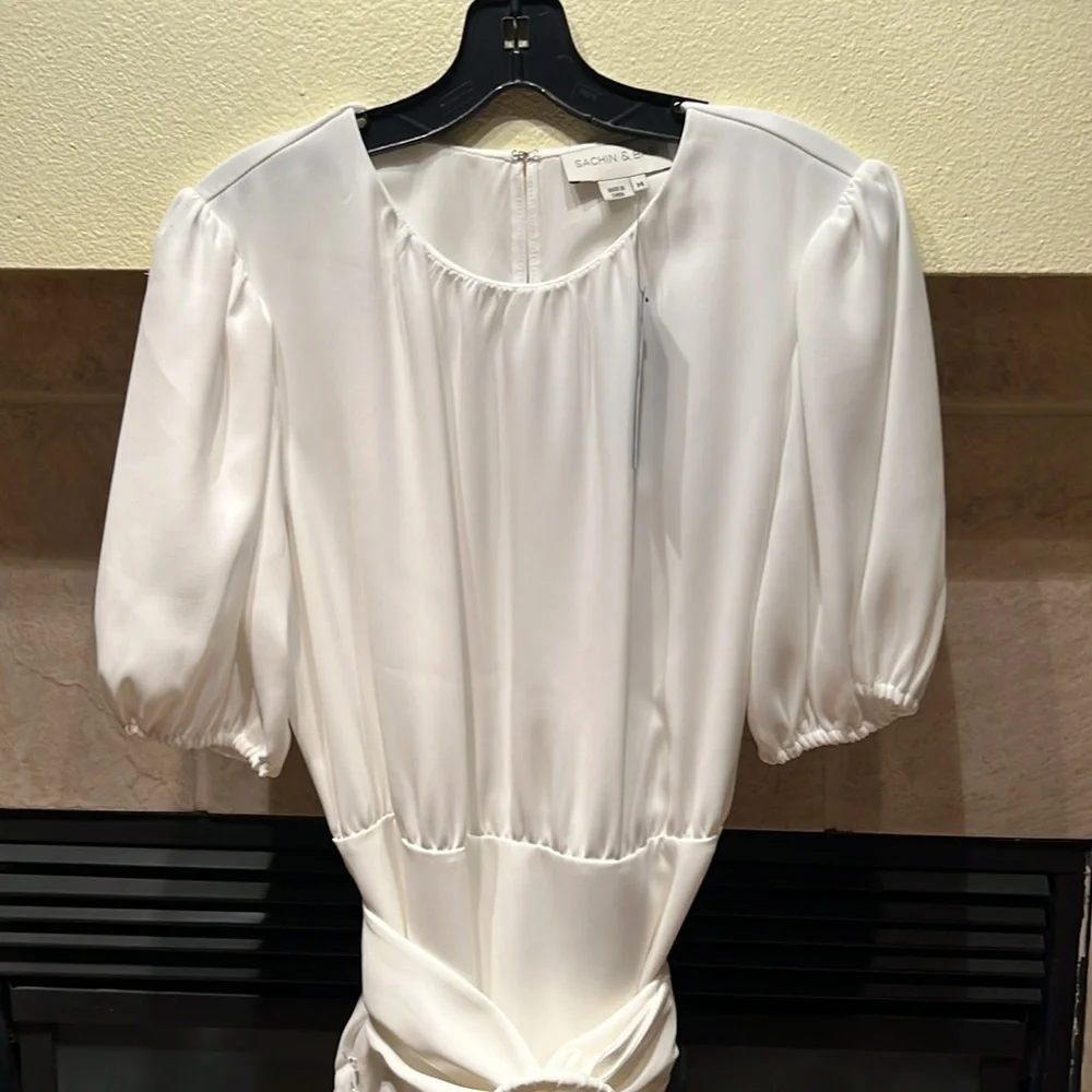 CAMILA DRESS - IVORY Crepe Ruched Mermaid Dress